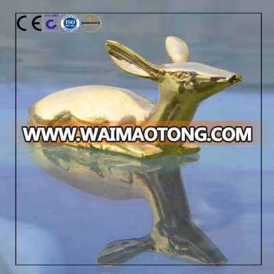 Antique Deer Statue with 24k Gold Plating